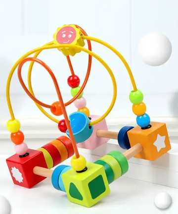 Colourful bead maze