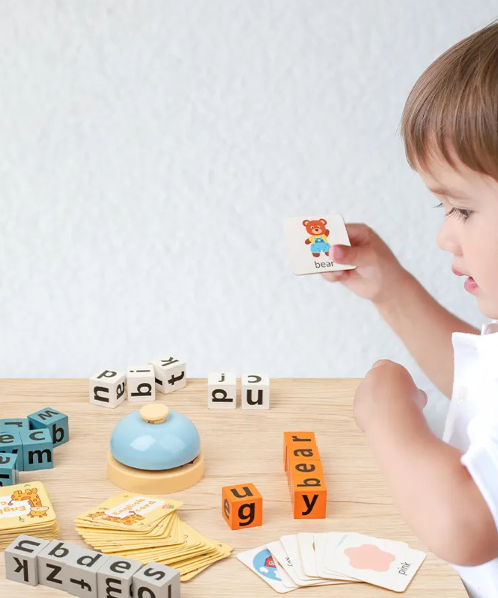 Spelling game blocks