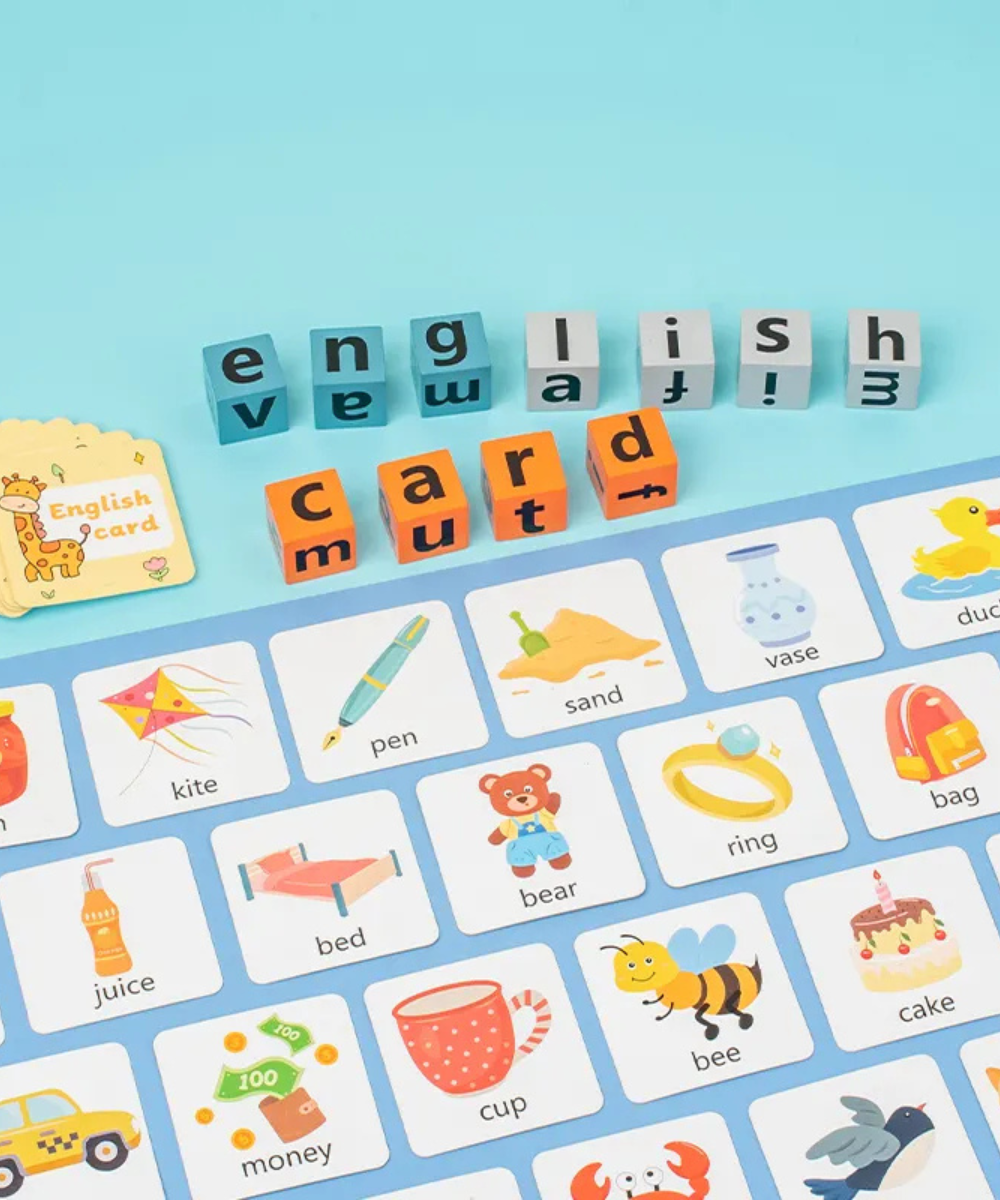 Spelling game blocks