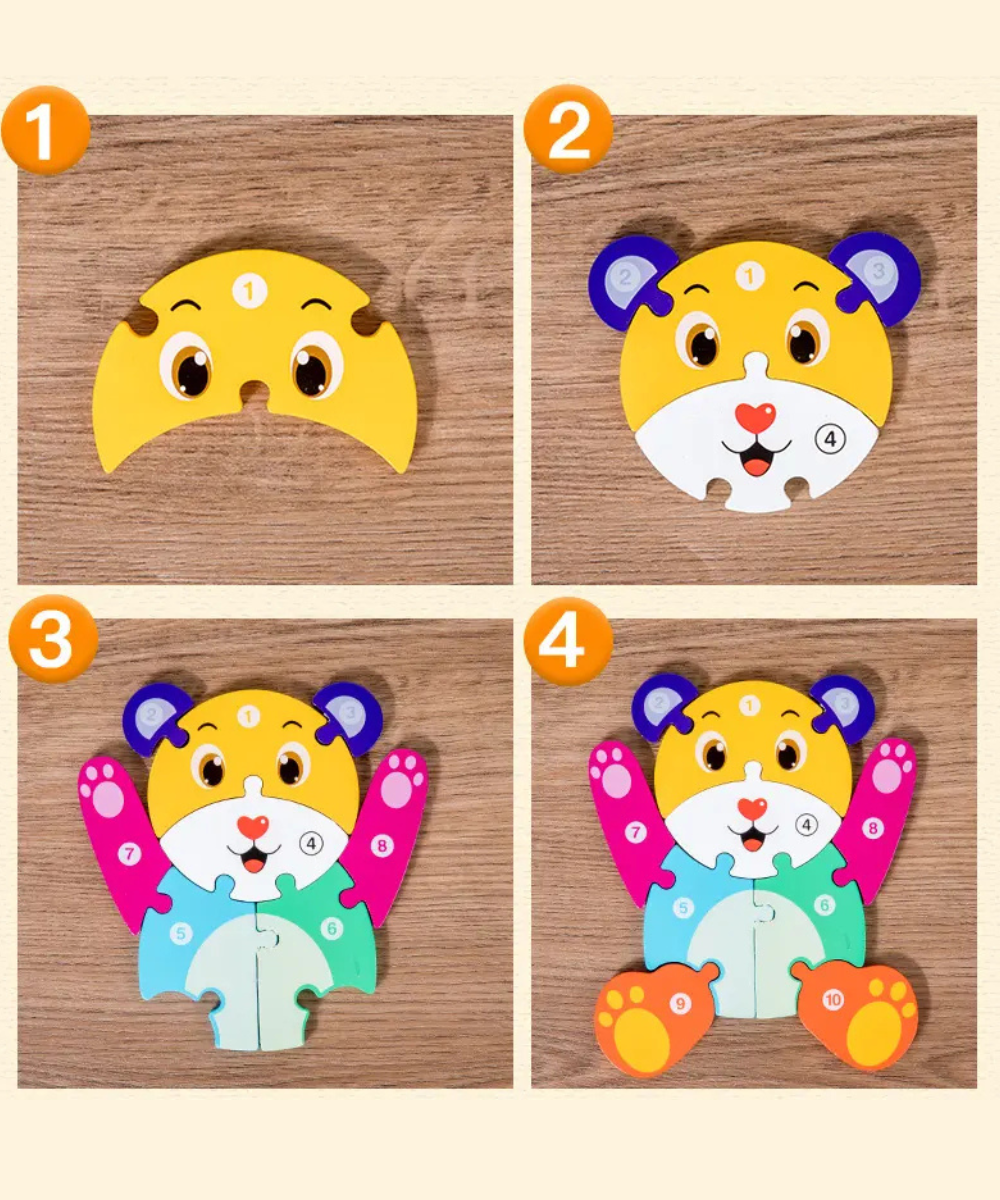 10 piece wooden puzzle