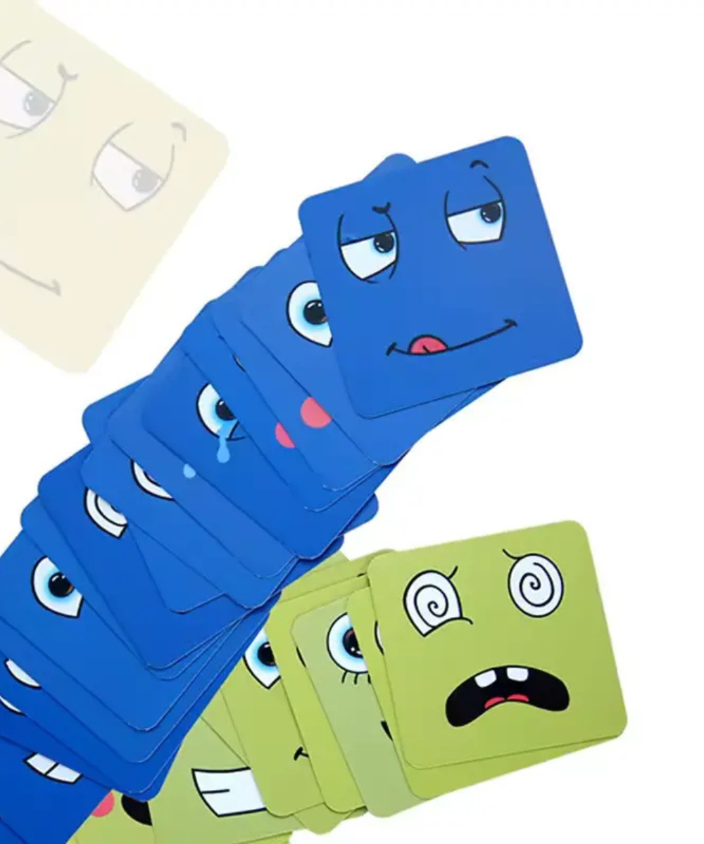 Wooden face Expression-Changing magic Puzzle Cube game