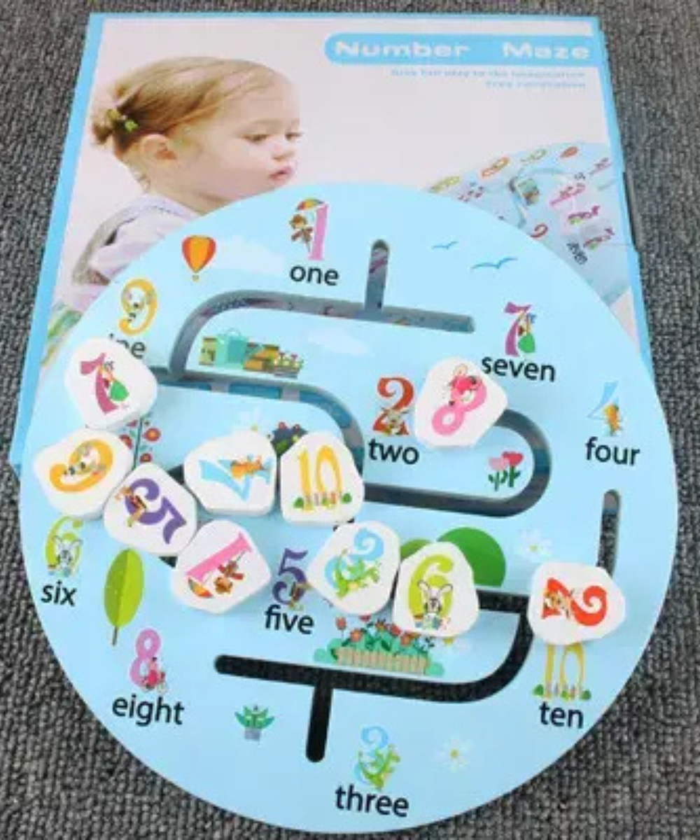 Wooden Number Maze – Help Each One Reach Their Destiny!
