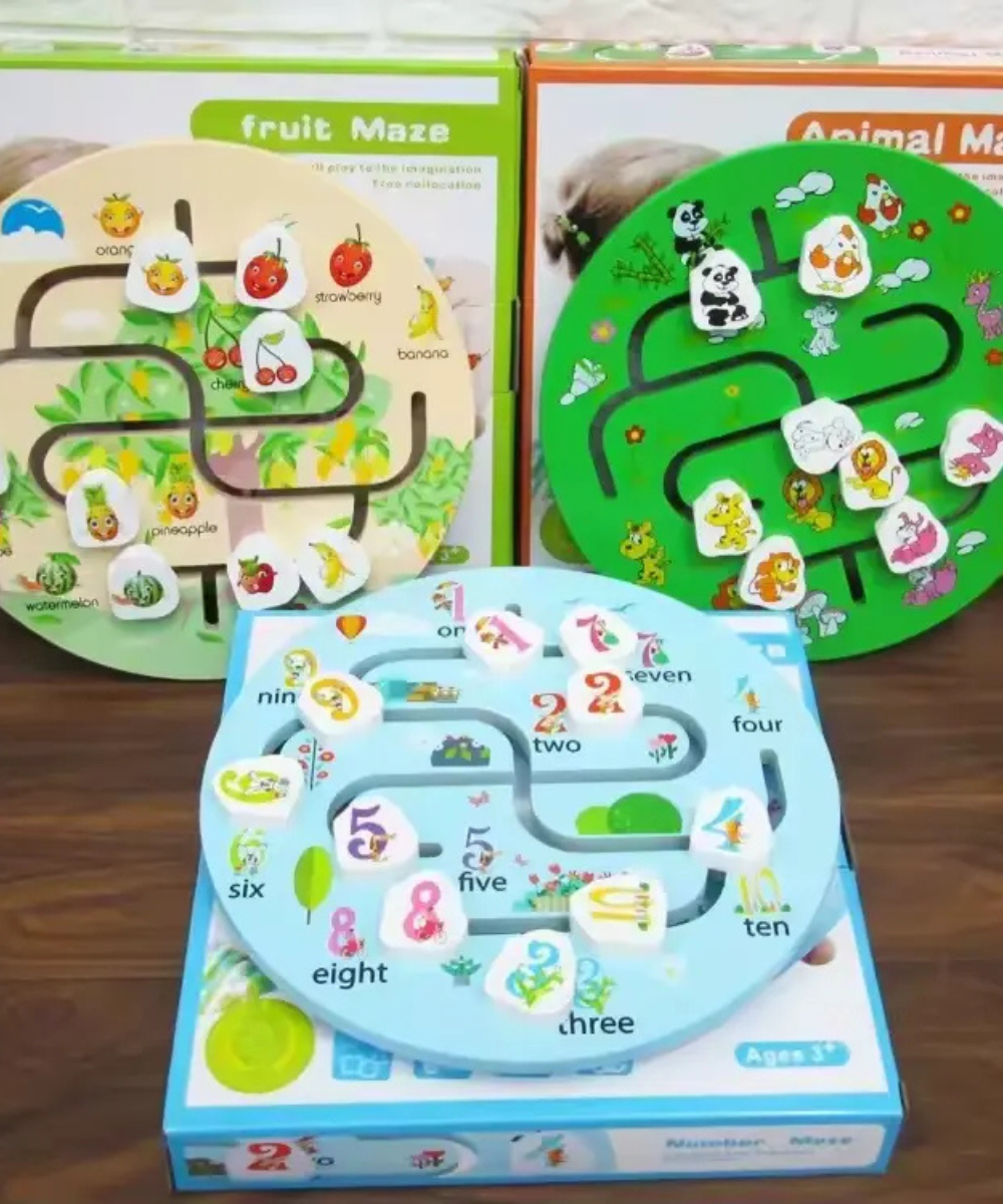 Wooden Number Maze – Help Each One Reach Their Destiny!