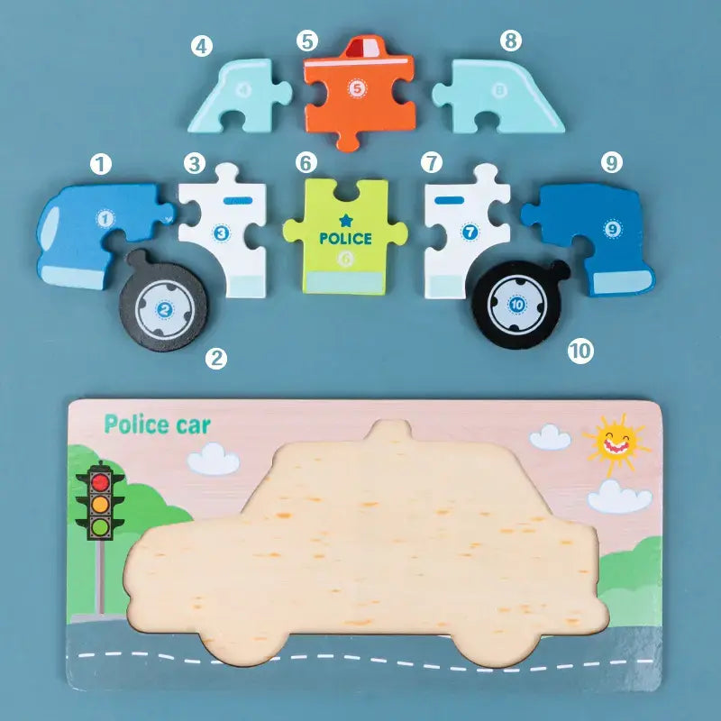 10 piece wooden puzzle small with name(1pc)