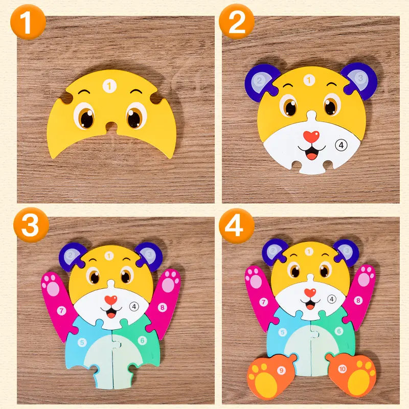10 piece wooden puzzle