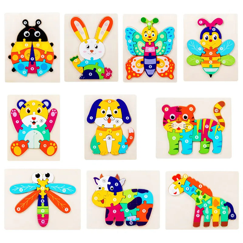 10 piece wooden puzzle