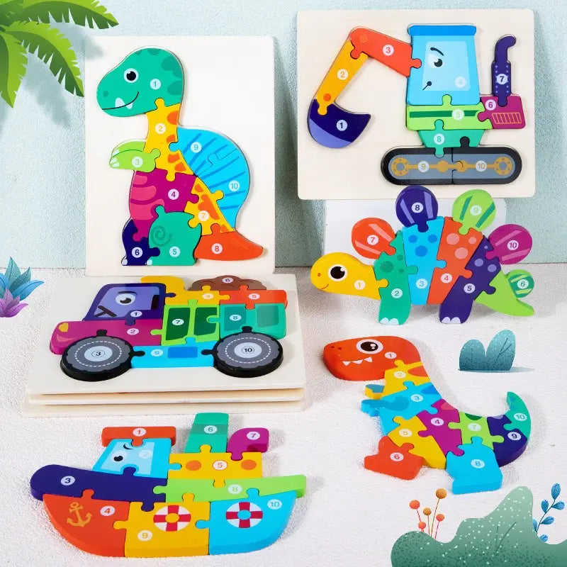 10 piece wooden puzzle