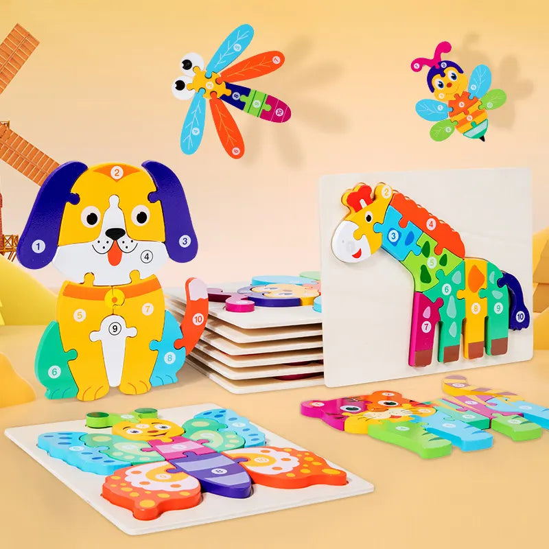 10 piece wooden puzzle