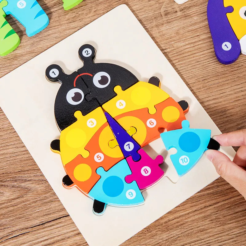 10 piece wooden puzzle