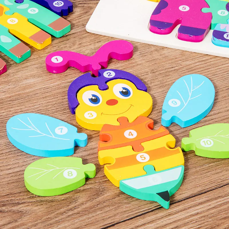 10 piece wooden puzzle