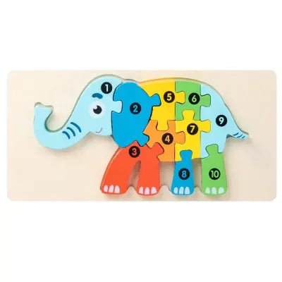 10-Piece Wooden Animal Puzzle Set- Random design