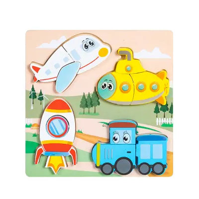4 piece wooden puzzle board- 1 board
