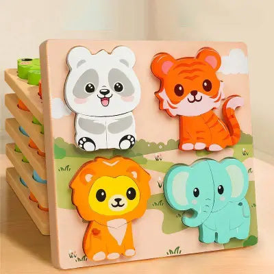 4 piece wooden puzzle board- 1 board