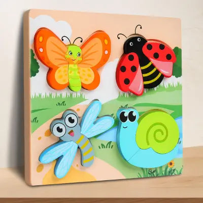 4 piece wooden puzzle board- 1 board