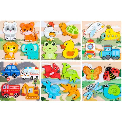 4 piece wooden puzzle board- 1 board