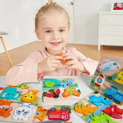 4 piece wooden puzzle board- 1 board