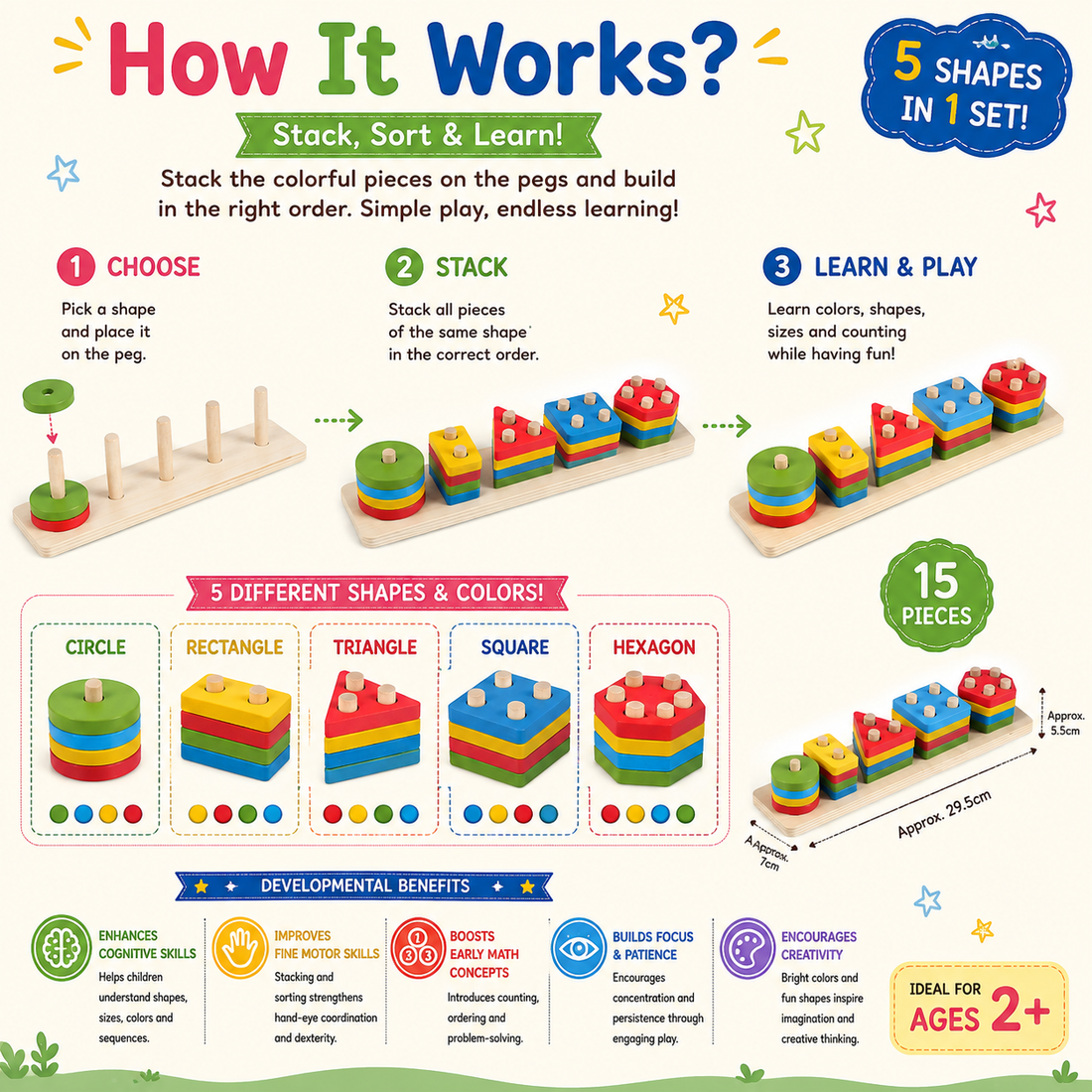 5 column shape sorter