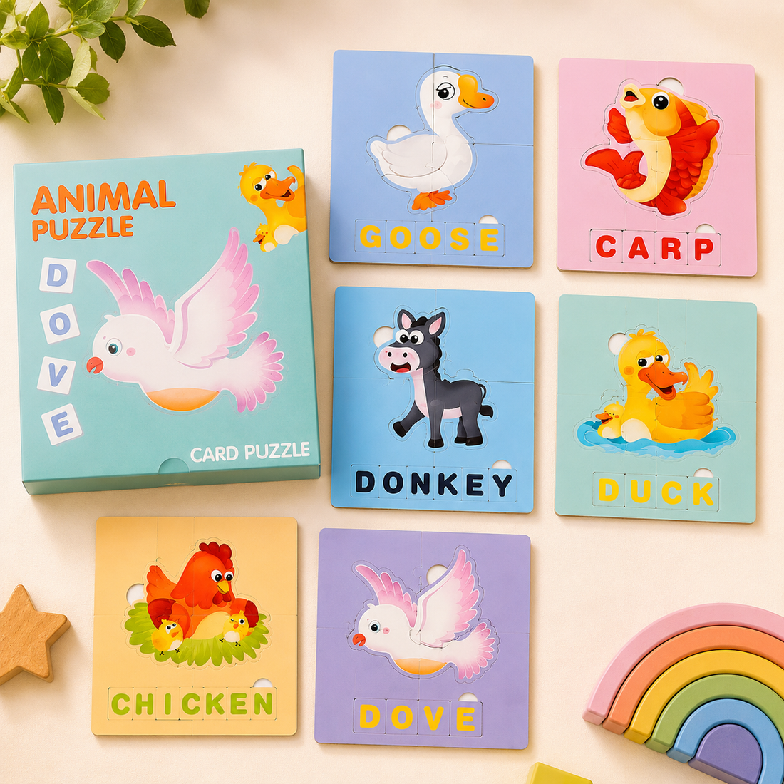6 in 1 cards puzzle game