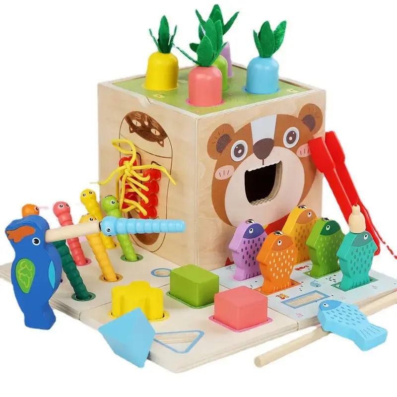 8-in-1 Wooden Montessori Toy – Endless Learning Fun!