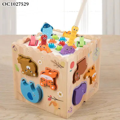 8-in-1 Montessori Wooden Activity Cube