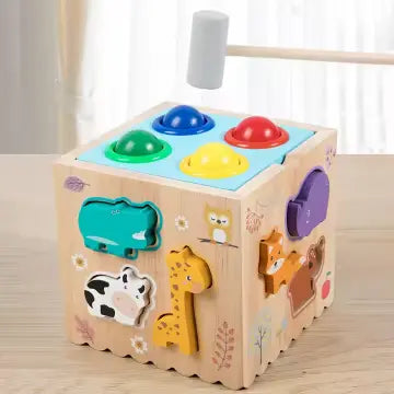8-in-1 Montessori Wooden Activity Cube