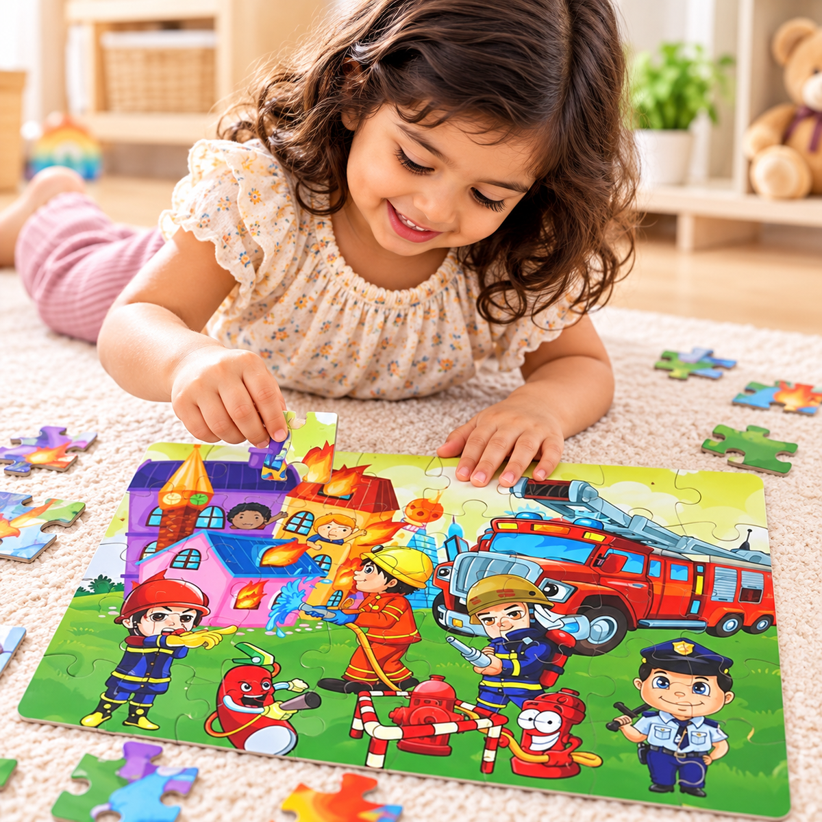 Wooden Jigsaw Puzzle – Early Learning Puzzle Collection-8x5 puzzle(Random design)