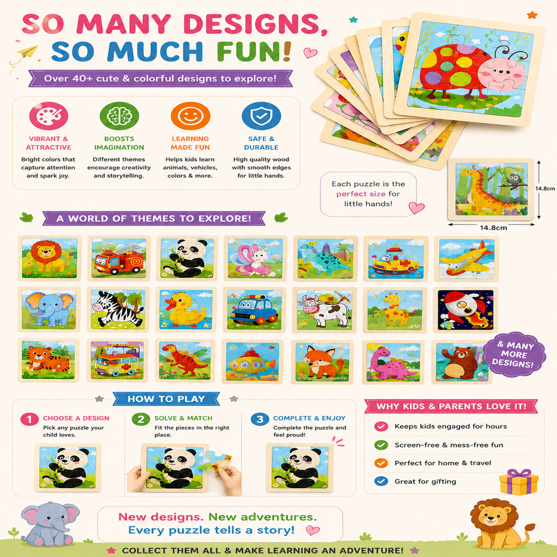 9 piece puzzle(1pc)
