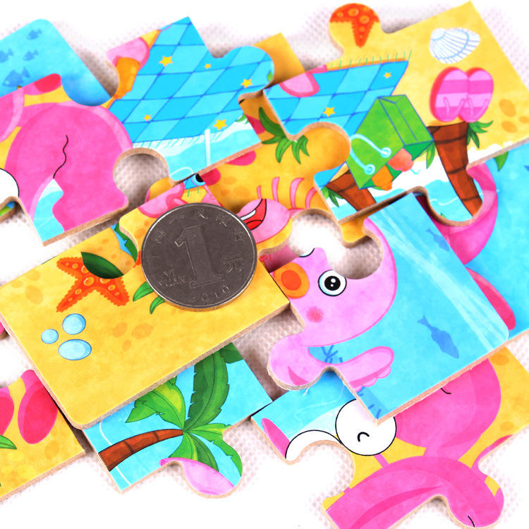 4 Puzzles in one Tin Box Puzzle Set 🧩🐰🦁🐳