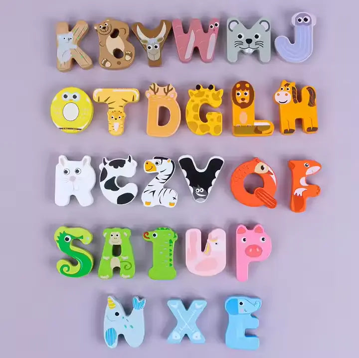 Wooden Montessori Alphabets Learning Base board- Animal theme