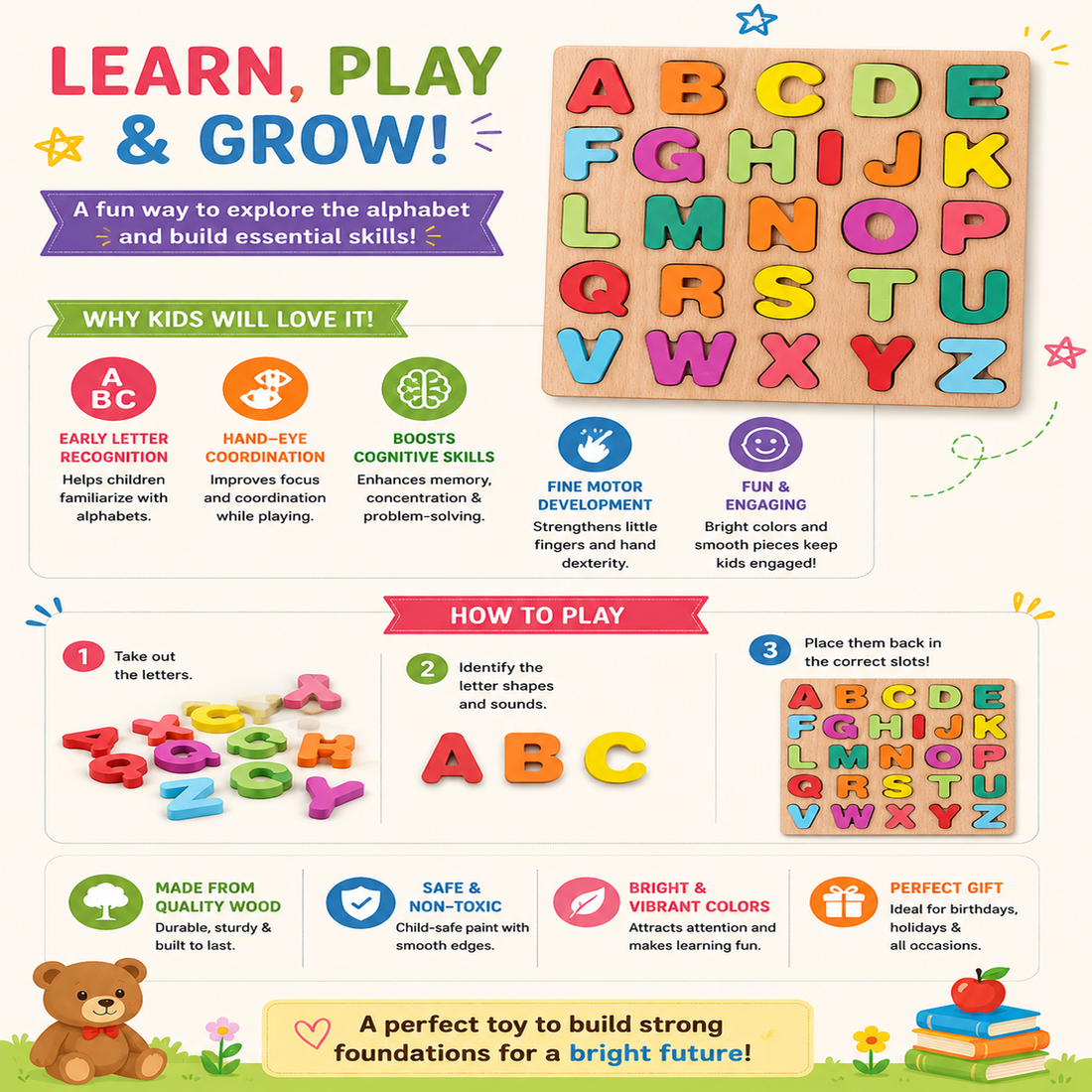 Alphabet board puzzle