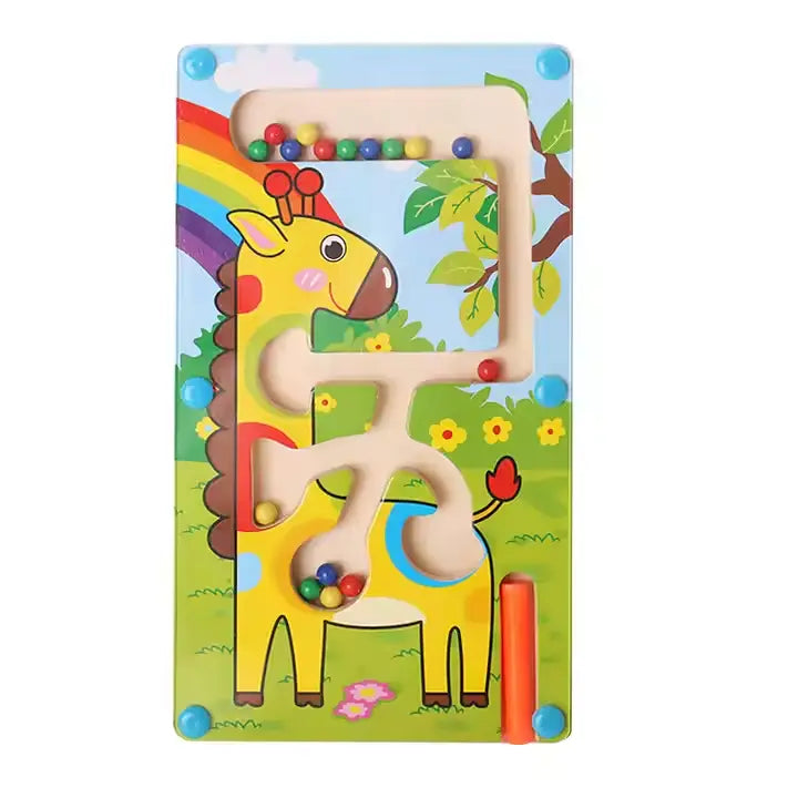 Wooden magnetic animal labyrinth(1pc)