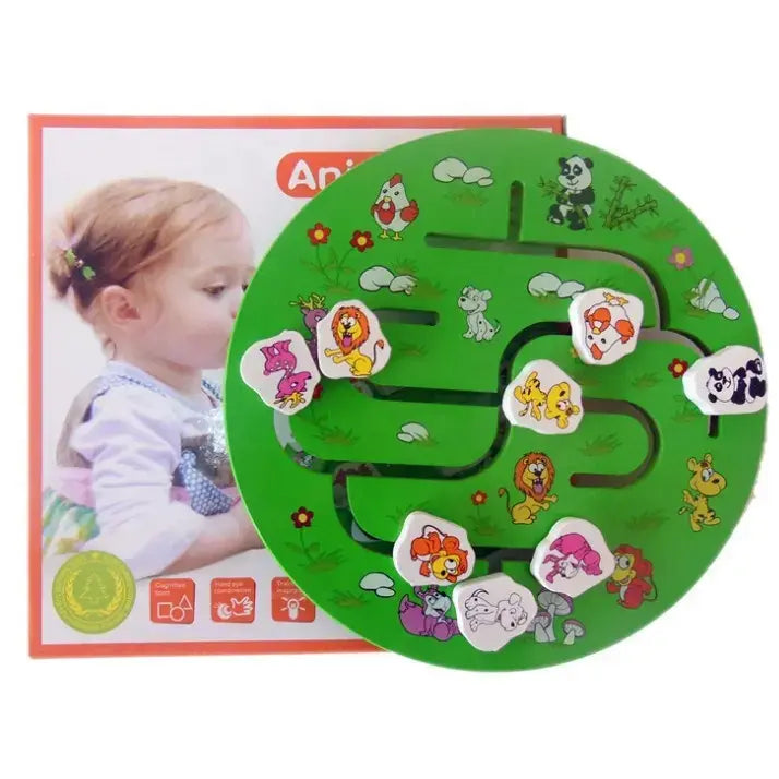 Wooden Animal Maze – Help Each One Reach Their Destiny!