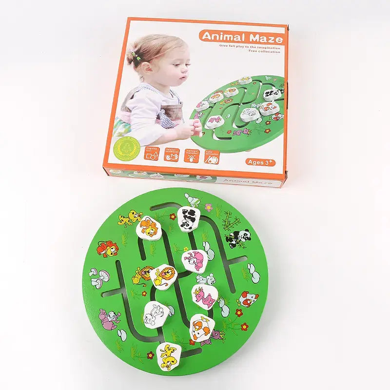 Wooden Animal Maze – Help Each One Reach Their Destiny!