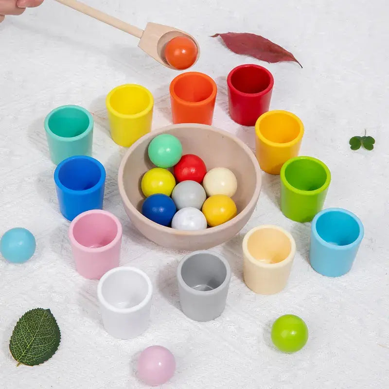 Balls and cups sorting game