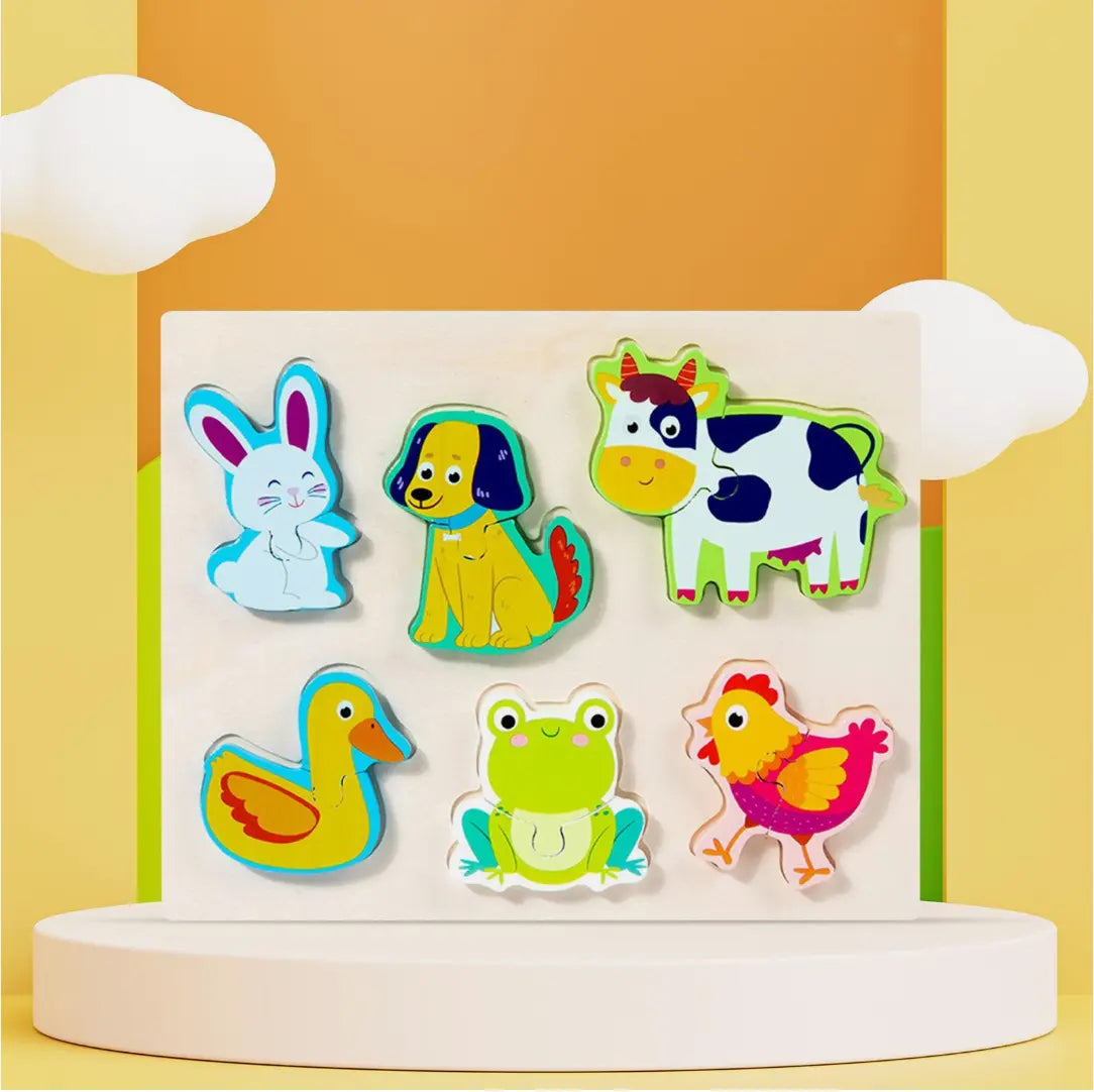 🧩👶 Wooden Jigsaw Puzzle – Early Learning Fun for Little Hands! 🌈✨