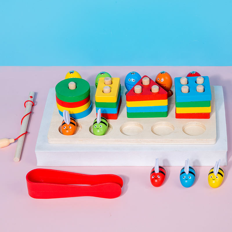 🐝 Busy Bee Clipping and Stacking Board for early toddlers