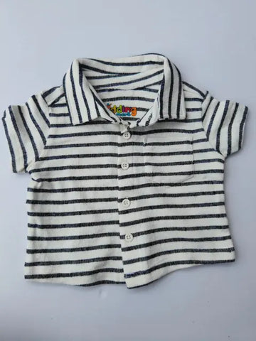 Black and white striped Shirt- (Pack of 1)