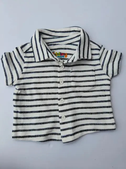 Black and white striped Shirt- (Pack of 1)