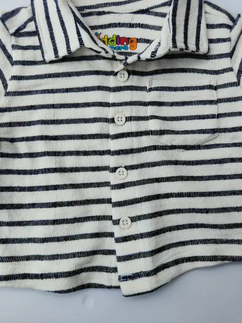 Black and white striped Shirt- (Pack of 1)