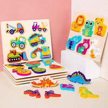 🧩👶 Wooden Jigsaw Puzzle – Early Learning Fun for Little Hands! 🌈✨