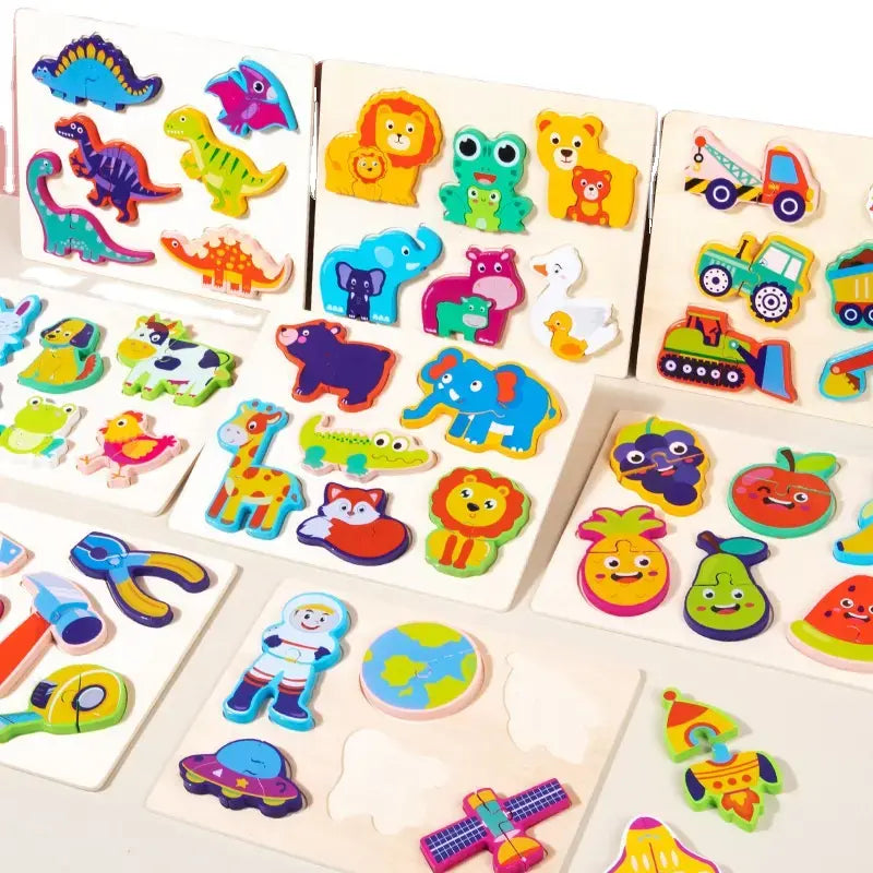 🧩👶 Wooden Jigsaw Puzzle – Early Learning Fun for Little Hands! 🌈✨