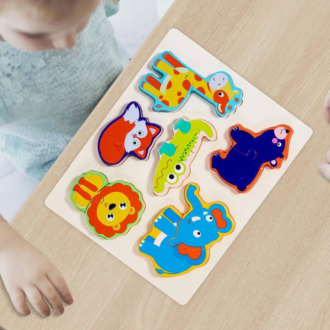 🧩👶 Wooden Jigsaw Puzzle – Early Learning Fun for Little Hands! 🌈✨