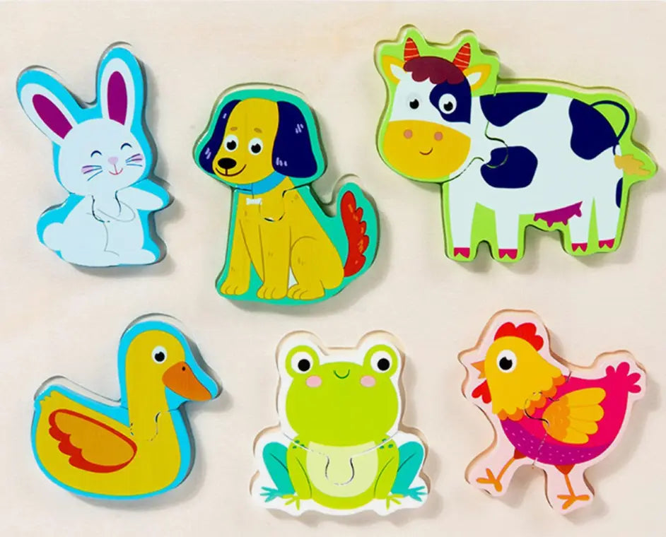 🧩👶 Wooden Jigsaw Puzzle – Early Learning Fun for Little Hands! 🌈✨