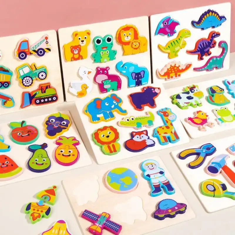 🧩👶 Wooden Jigsaw Puzzle – Early Learning Fun for Little Hands! 🌈✨