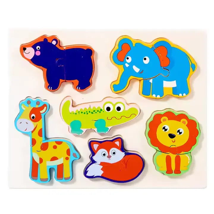 🧩👶 Wooden Jigsaw Puzzle – Early Learning Fun for Little Hands! 🌈✨