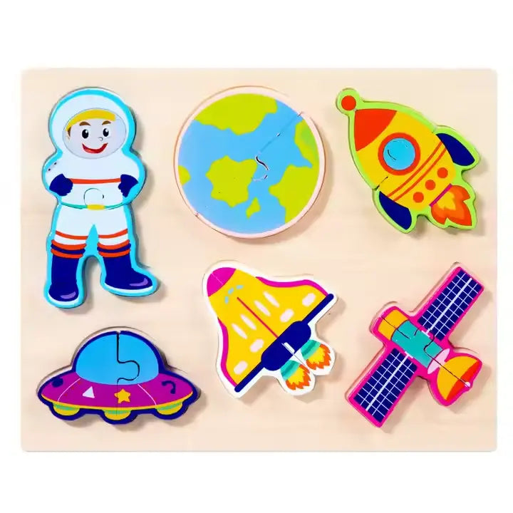 🧩👶 Wooden Jigsaw Puzzle – Early Learning Fun for Little Hands! 🌈✨