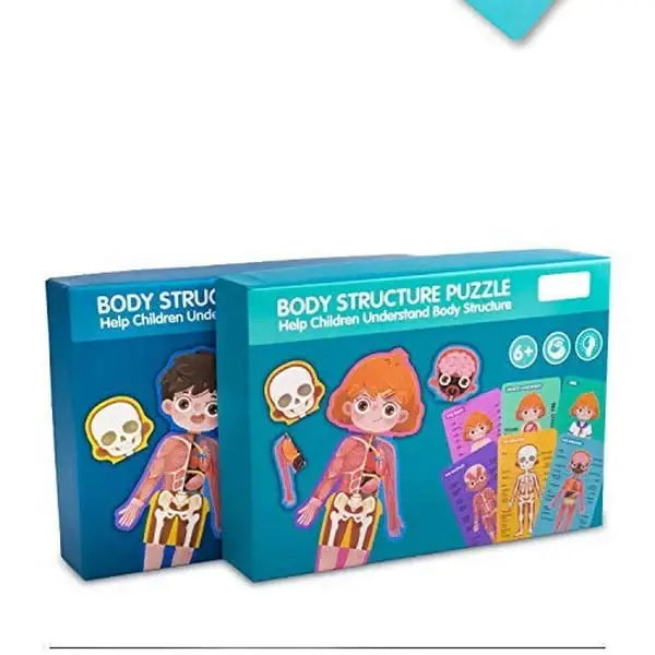 Wooden Body Structure and Skeletal Muscle Puzzle – Montessori Educational Learning Toy for Boys