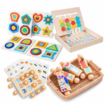 🧠 Brain Booster Combo – Shapes, Logic & Thinking Skills Set