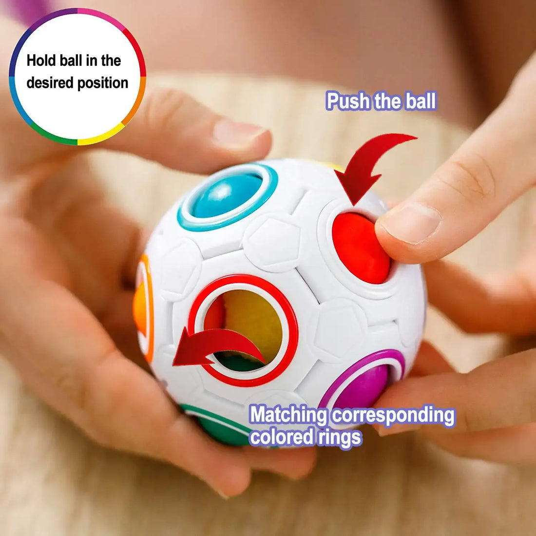Stress relief Button ball for Children and adults