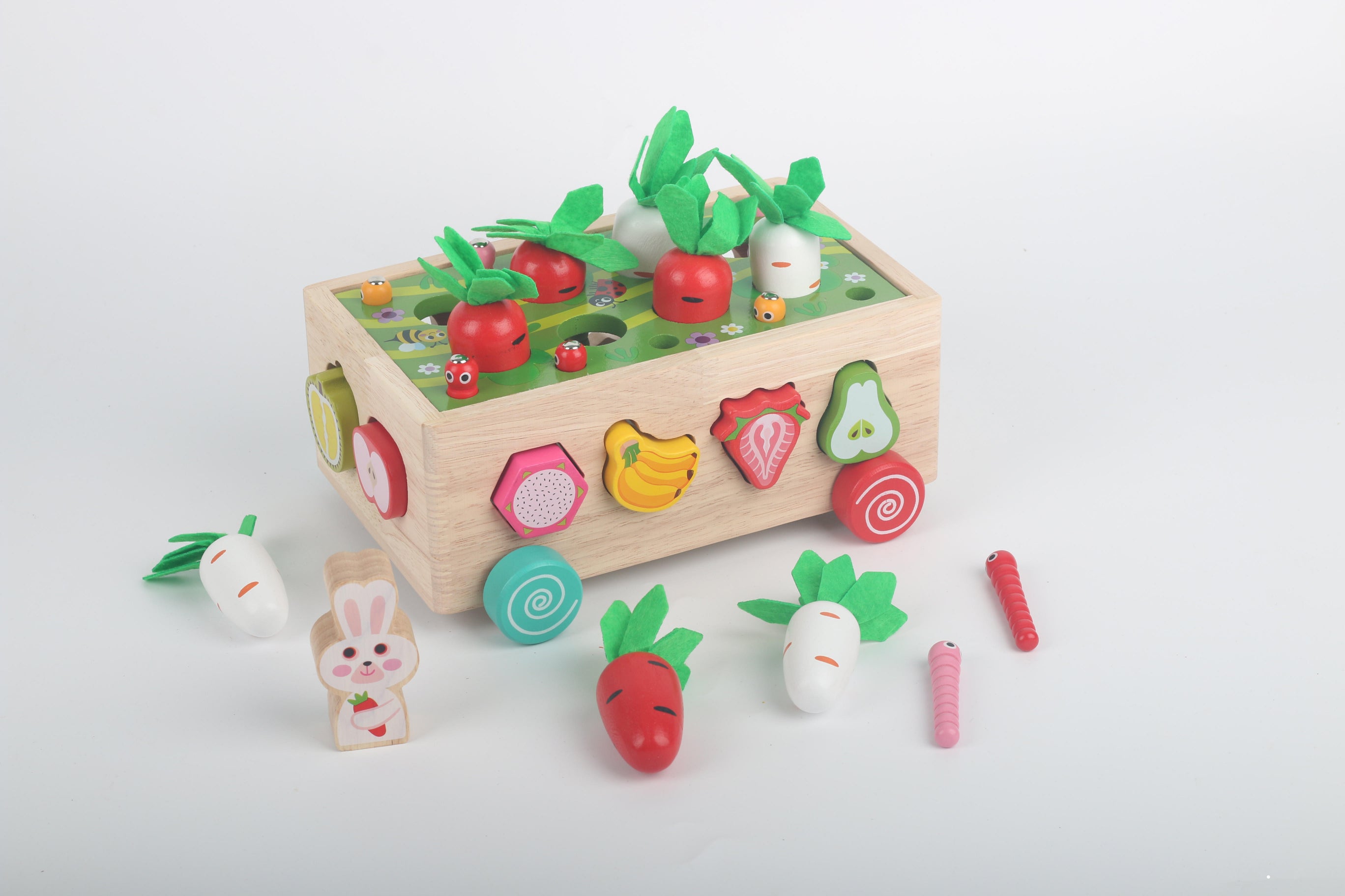 Harvest & Match Bunny Cart – 6 in 1 Learning Activity Toy